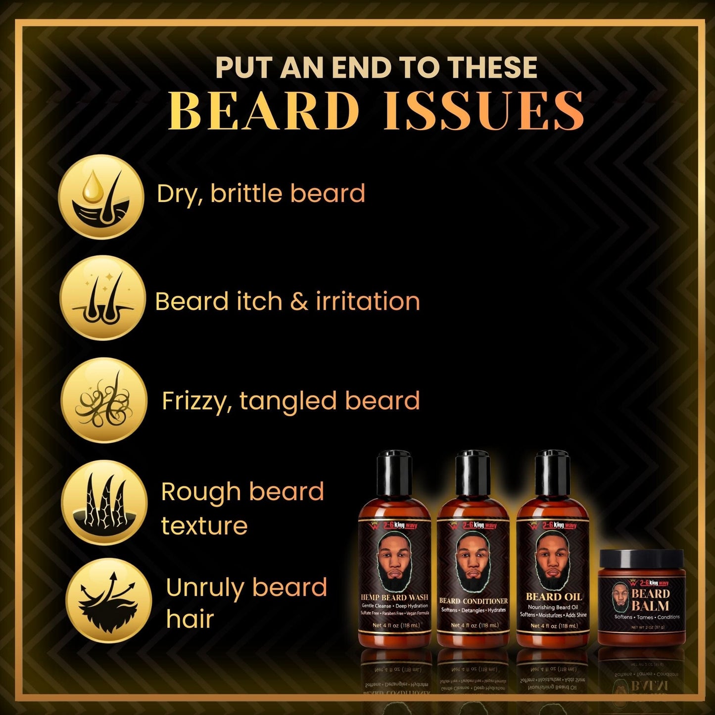 Premium Beard Care Beard care kit 26 King Wavy Merch, LLC 