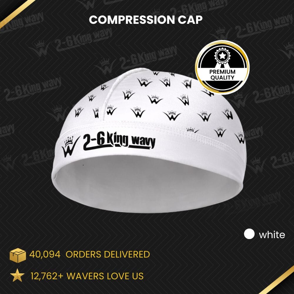 Compression Cap Premium Quality [All Variants] 2-6 Compression Cap 26 King Wavy Merch, LLC White 