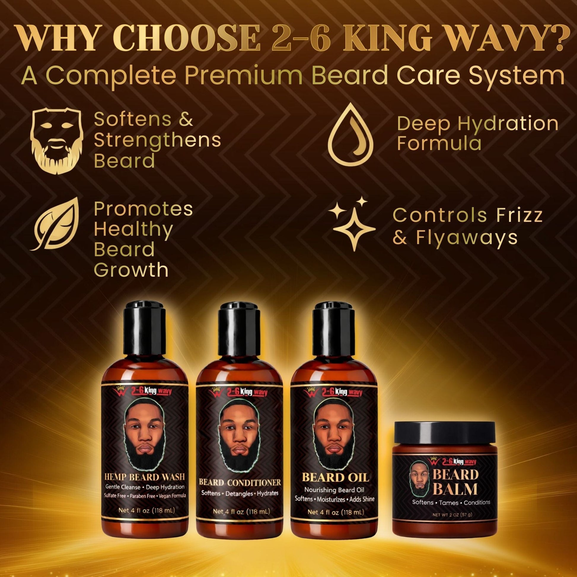 Premium Beard Care Beard care kit 26 King Wavy Merch, LLC 