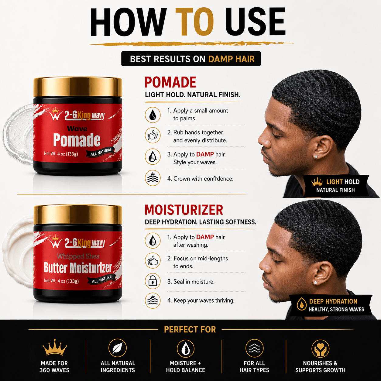 Wave Starter Duo Wave Natural Products 26 King Wavy Merch, LLC 