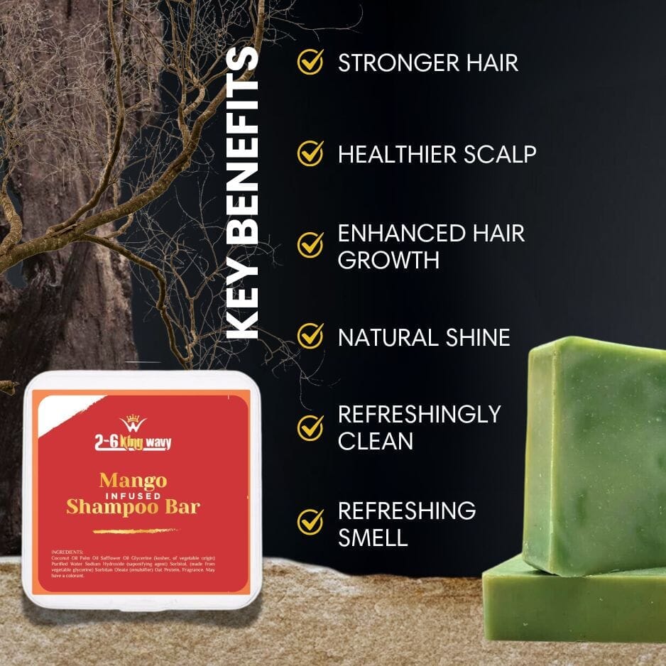🔥PRE ORDER🔥Mango Shampoo Bar Wave Natural Products 2-6 King Wavy Merch 