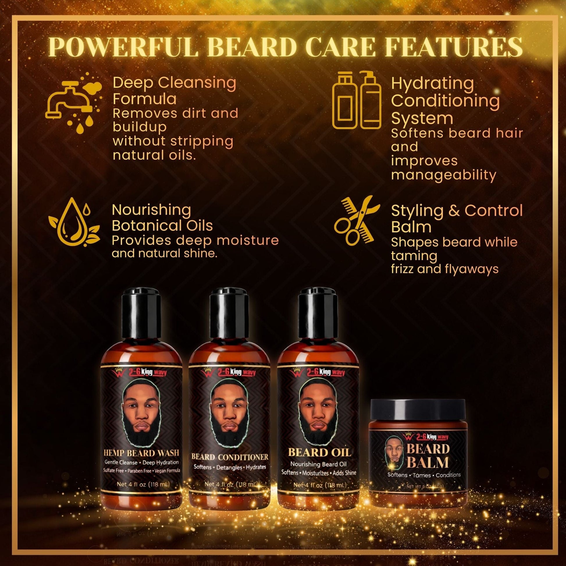 Premium Beard Care Beard care kit 26 King Wavy Merch, LLC 