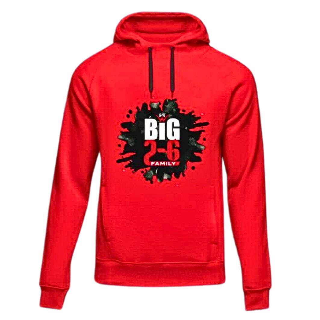 26 King Wavy Hoodie- Big Black Splash 26 King Wavy Merch, LLC Red 