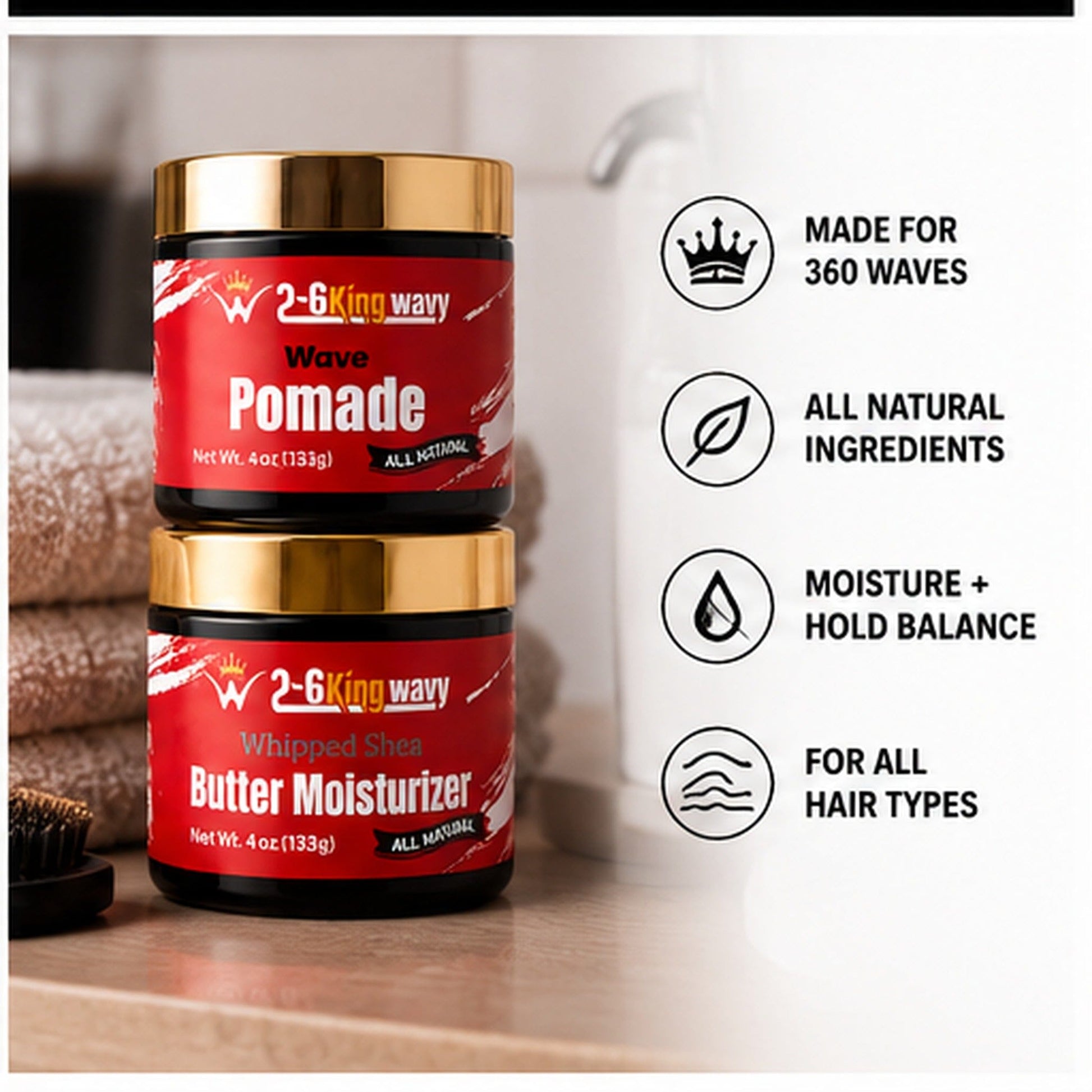 Wave Starter Duo Wave Natural Products 26 King Wavy Merch, LLC 
