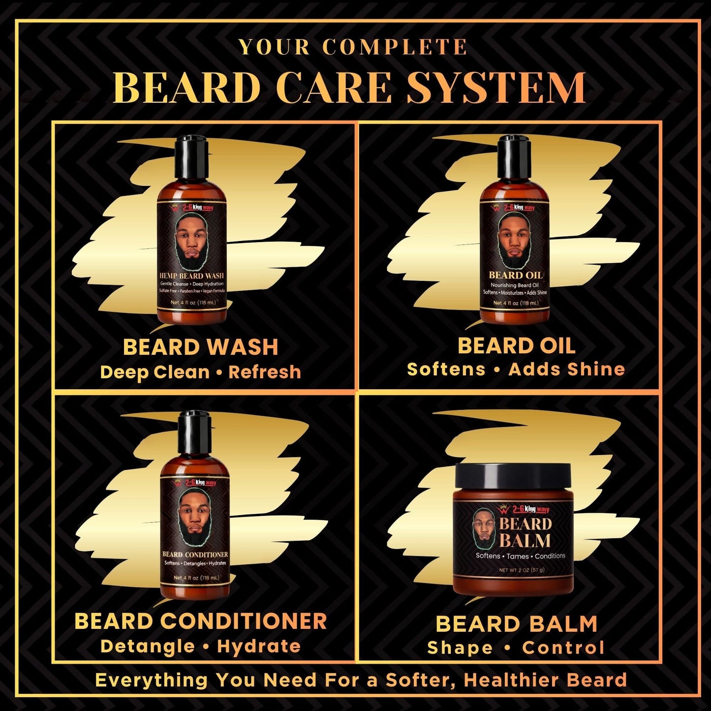 Premium Beard Care Beard care kit 26 King Wavy Merch, LLC 
