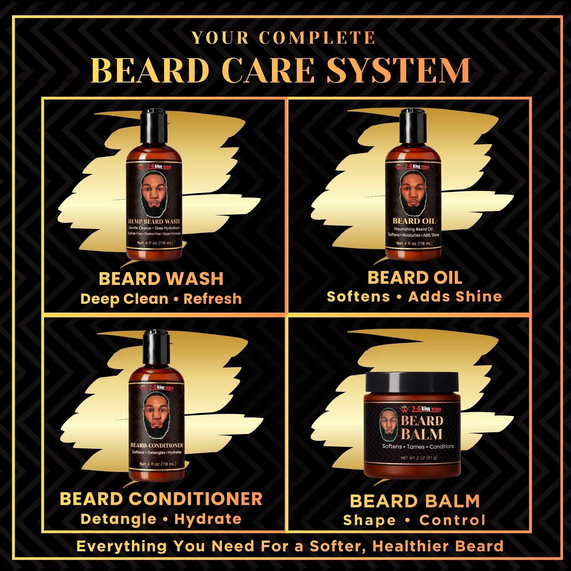 Premium Beard Care Beard care kit 26 King Wavy Merch, LLC 