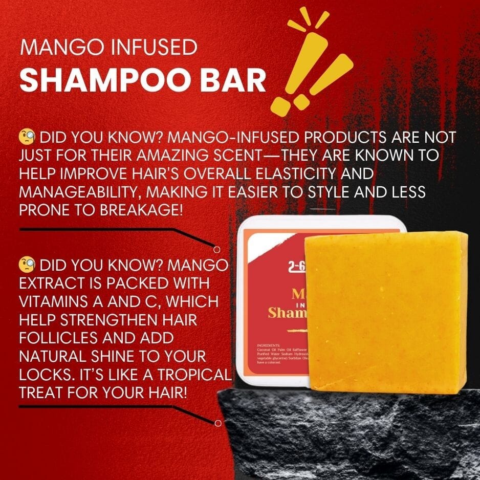 🔥PRE ORDER🔥Mango Shampoo Bar Wave Natural Products 2-6 King Wavy Merch 