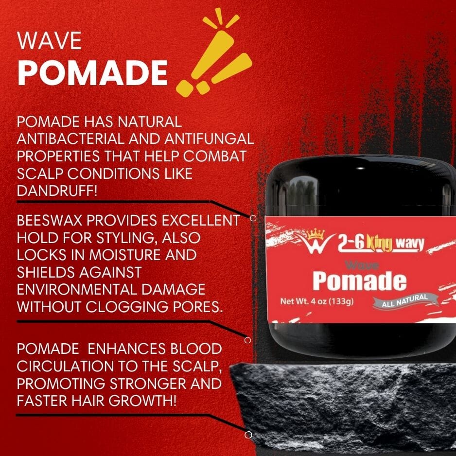 Pomade 4oz Premium Quality Wave Natural Products 26 King Wavy Merch, LLC 