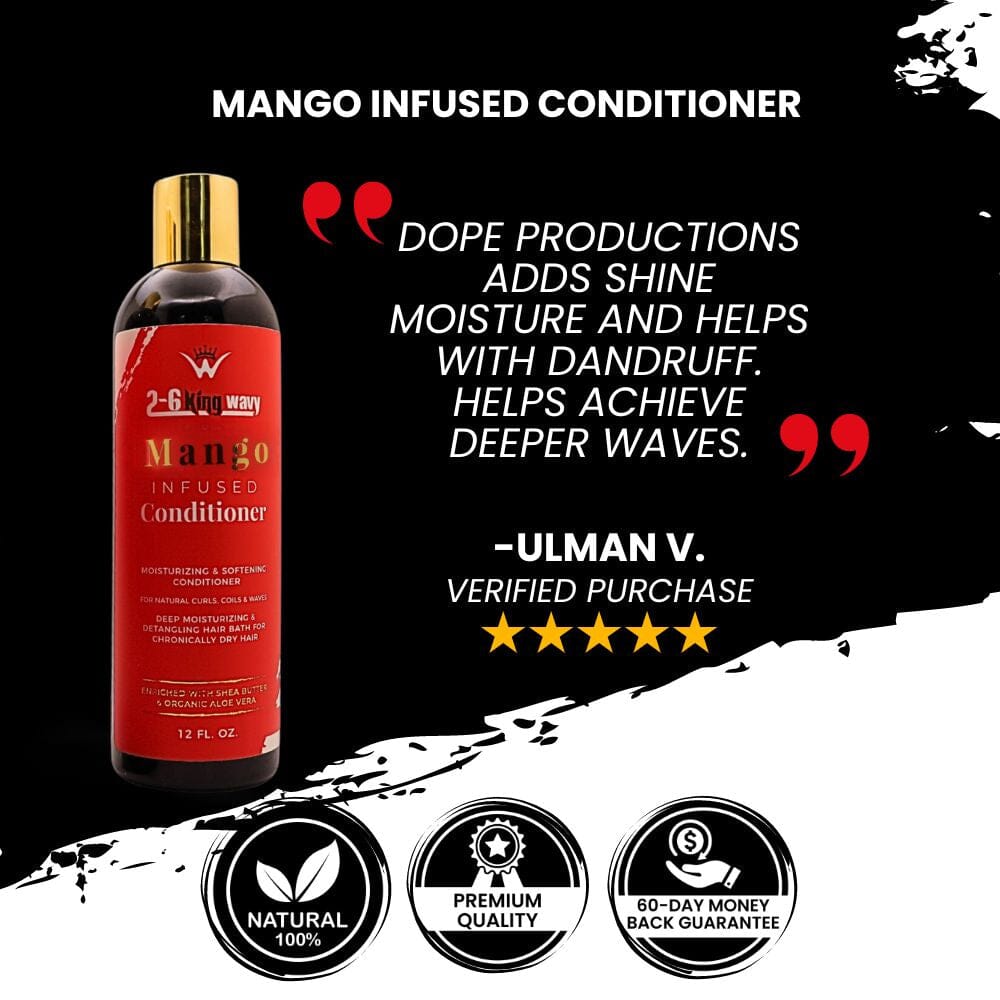 Infused Mango Shampoo 12 FL OZ Premium Quality Wave Natural Products 26 King Wavy Merch, LLC 