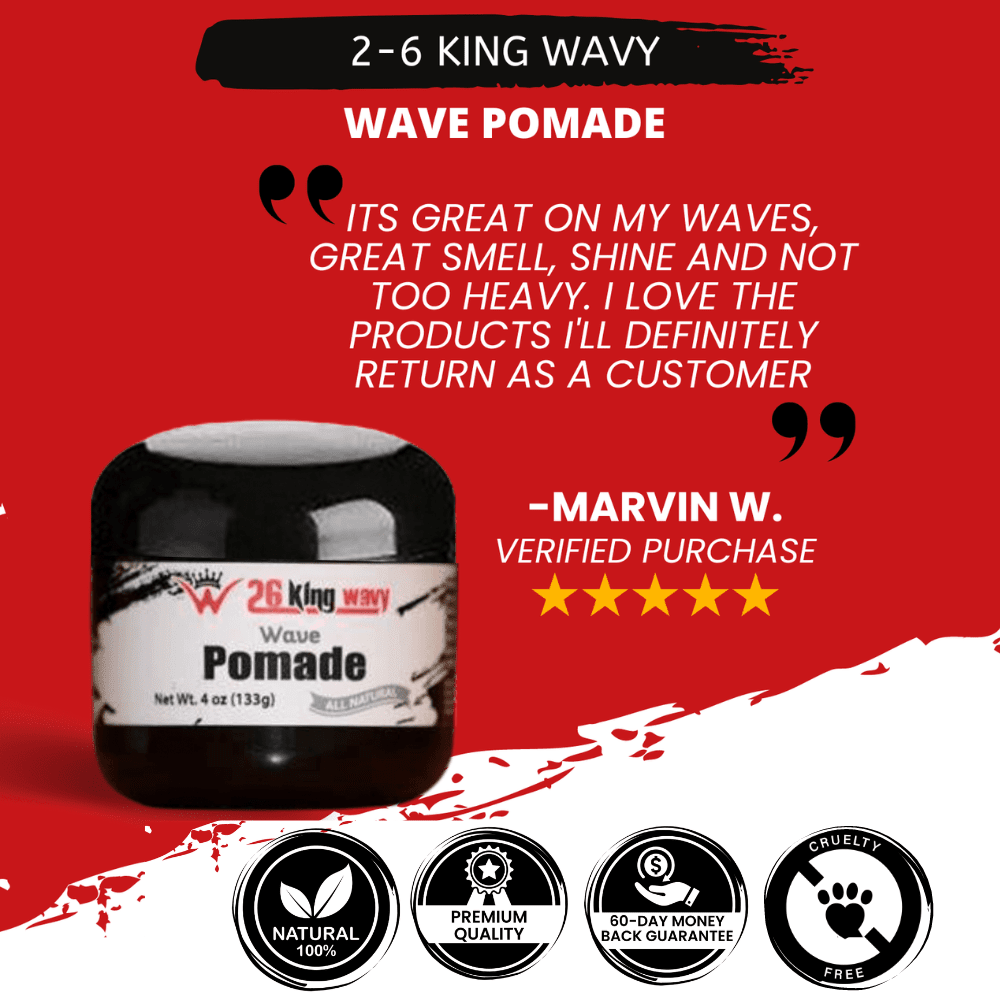 Pomade 4oz Premium Quality Wave Natural Products 26 King Wavy Merch, LLC 