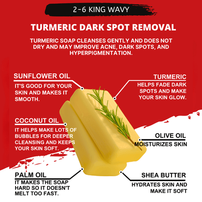 Turmeric Face Bar Dark Spot Removal 26 King Wavy Merch, LLC 