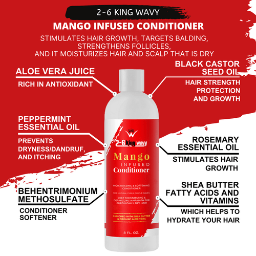 Infused Mango Conditioner (12 FL OZ) Premium Quality Wave Natural Products 26 King Wavy Merch, LLC 