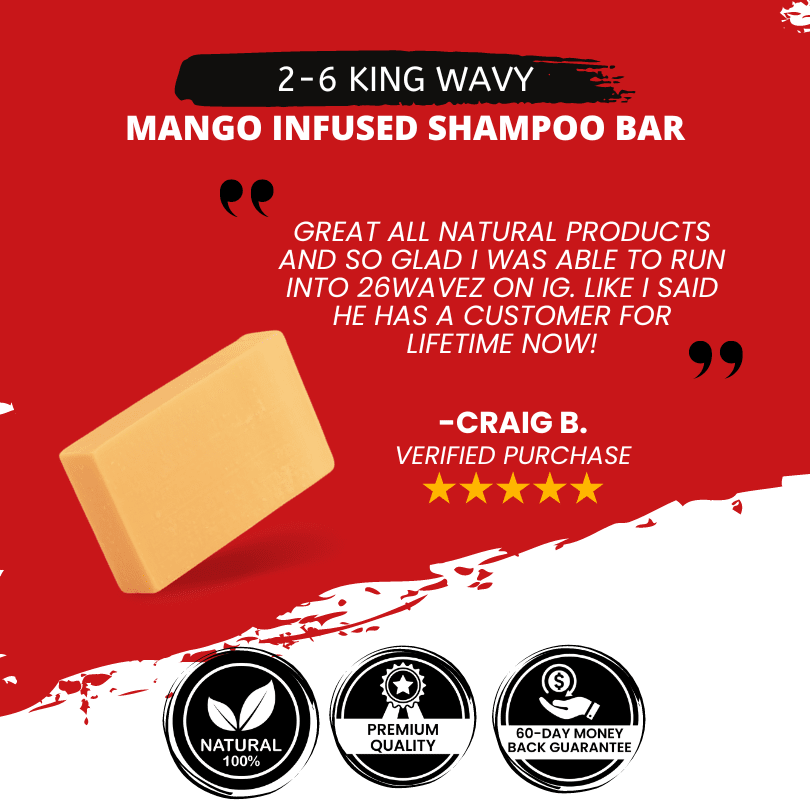 Shampoo Bars (New & Improved) Wave Natural Products 2-6 King Wavy Merch 