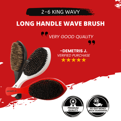 360 Wave Long Handle Curved Brush Premium Quality [All Variants] 26 King Wavy Merch, LLC 