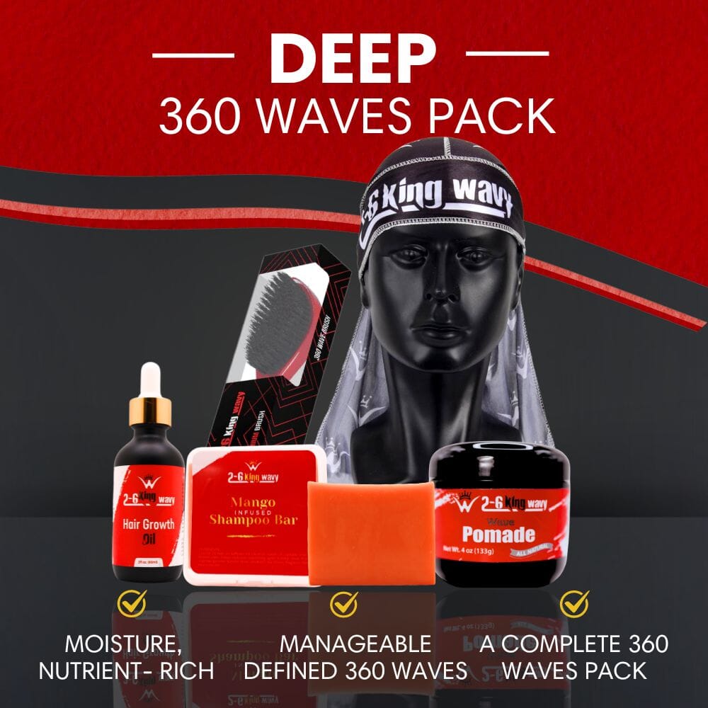 Get Deep Waves Bundle Kit - Premium Pack Wave Natural Products - Kit 26 King Wavy Merch, LLC 