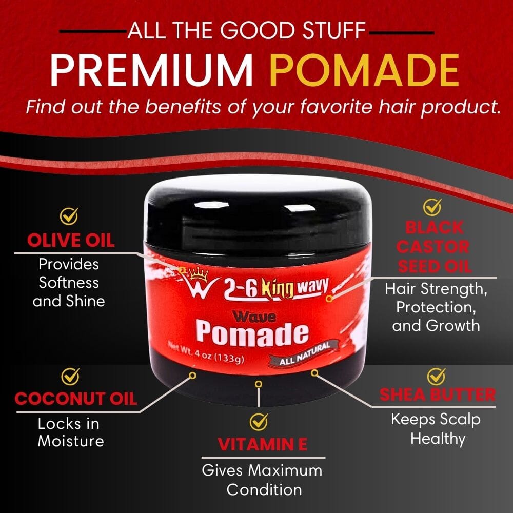 Pomade 4oz Premium Quality Wave Natural Products 26 King Wavy Merch, LLC 