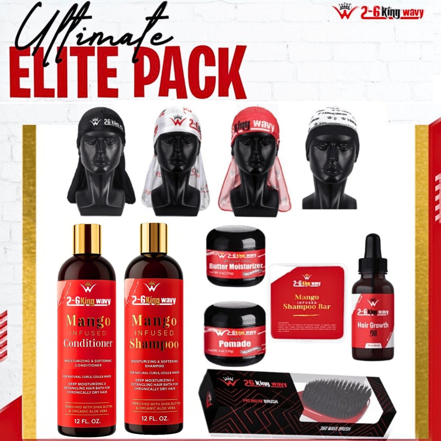 Ultimate 2-6 King Wavy Elite Pack Premium Quality Wave Natural Products 26 King Wavy Merch, LLC 