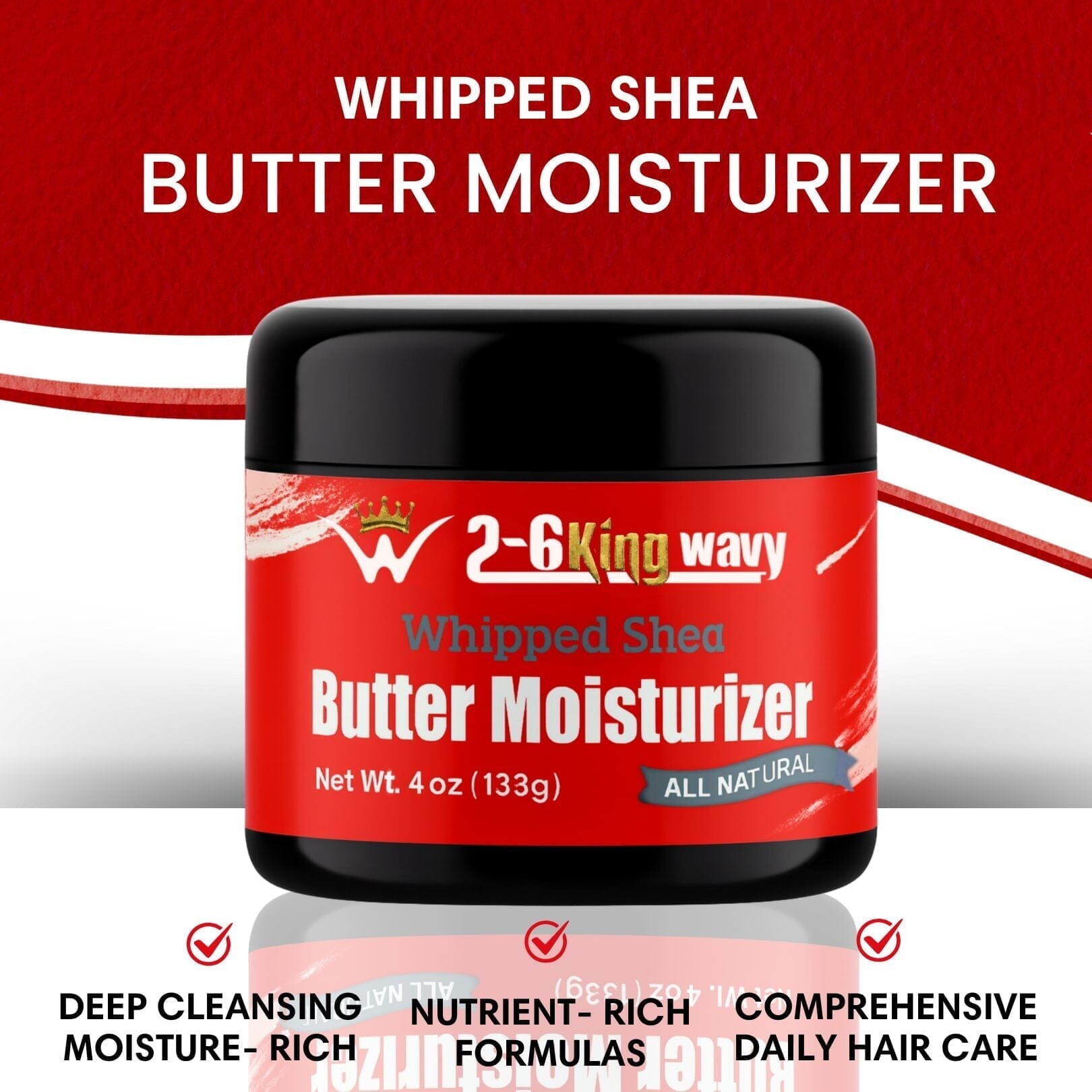 Whipped Shea Butter Moisturizer for 360 Waves & Dry Hair | 26 King
