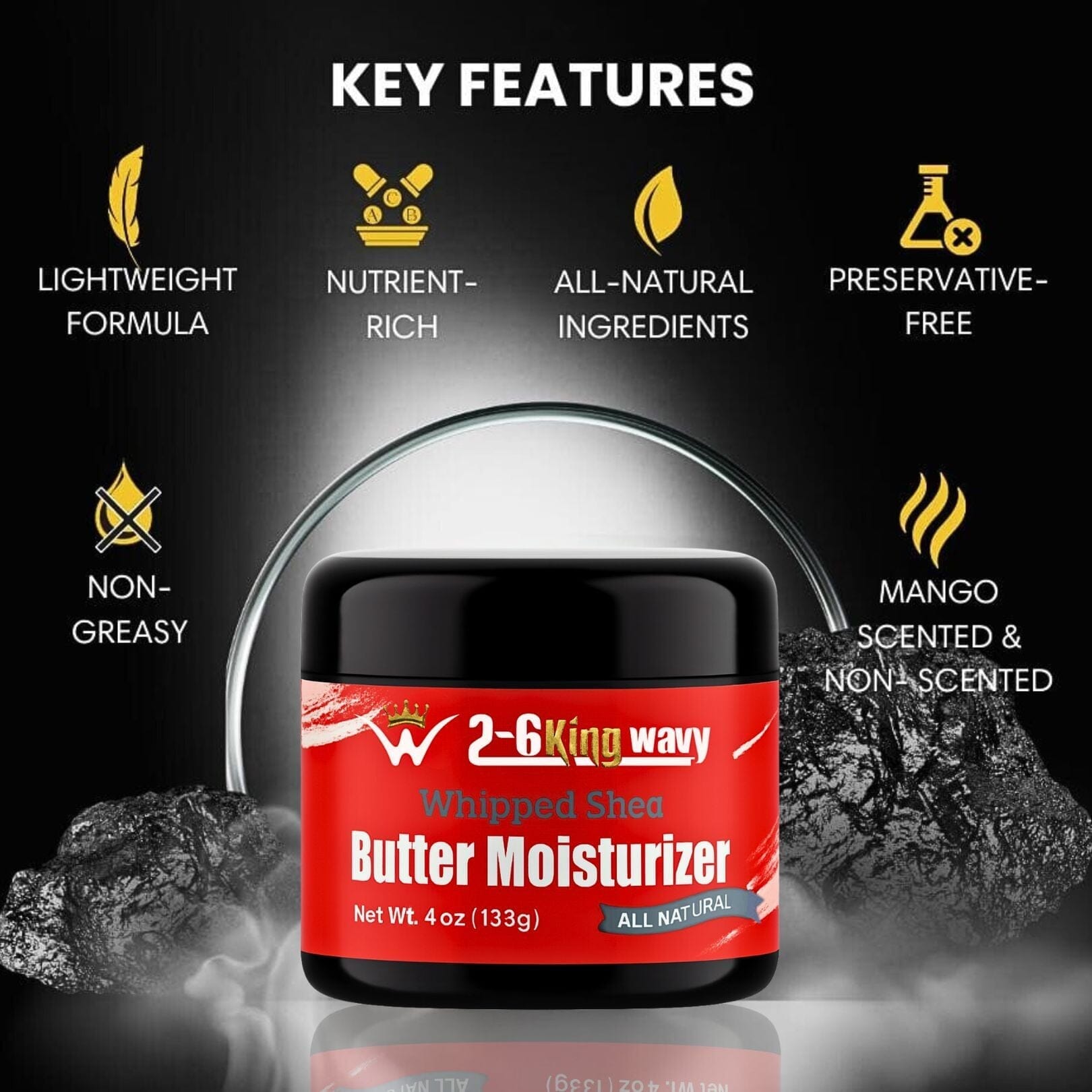 Whipped Shea Butter Moisturizer for 360 Waves & Dry Hair | 26 King