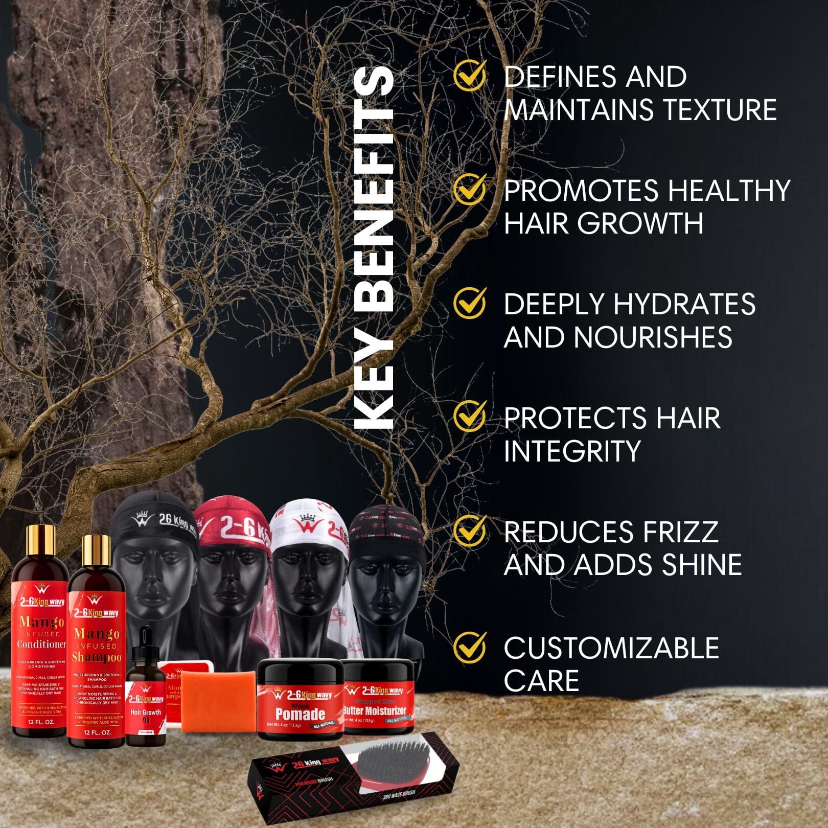 Ultimate 2-6 King Wavy Elite Pack Premium Quality Wave Natural Products 26 King Wavy Merch, LLC 