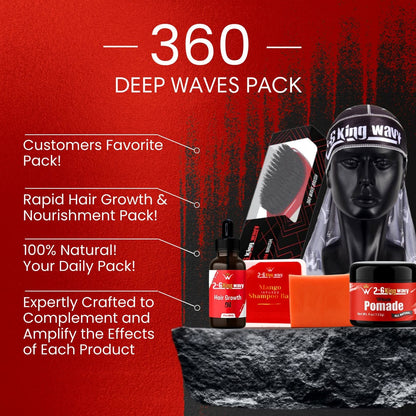 Get Deep Waves Bundle Kit - Premium Pack Wave Natural Products - Kit 26 King Wavy Merch, LLC 