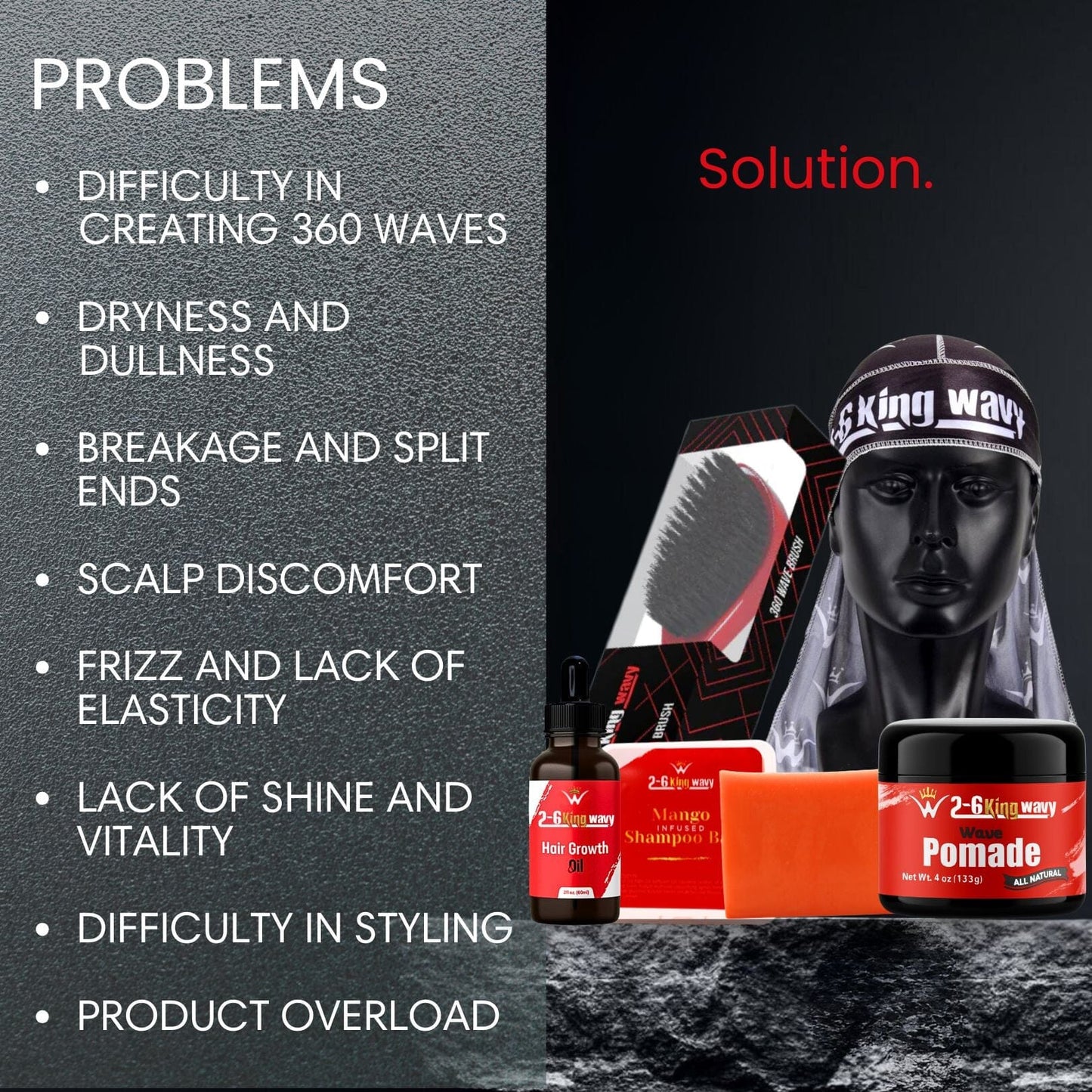 Get Deep Waves Bundle Kit - Premium Pack Wave Natural Products - Kit 26 King Wavy Merch, LLC 