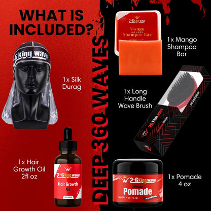 Get Deep Waves Bundle Kit - Premium Pack Wave Natural Products - Kit 26 King Wavy Merch, LLC 