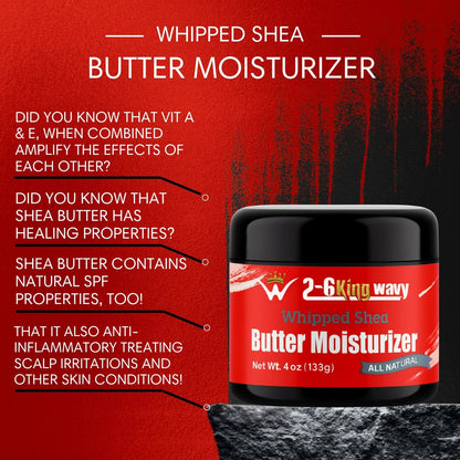 Whipped Shea Butter Moisturizer 4oz Wave Natural Products 26 King Wavy Merch, LLC 