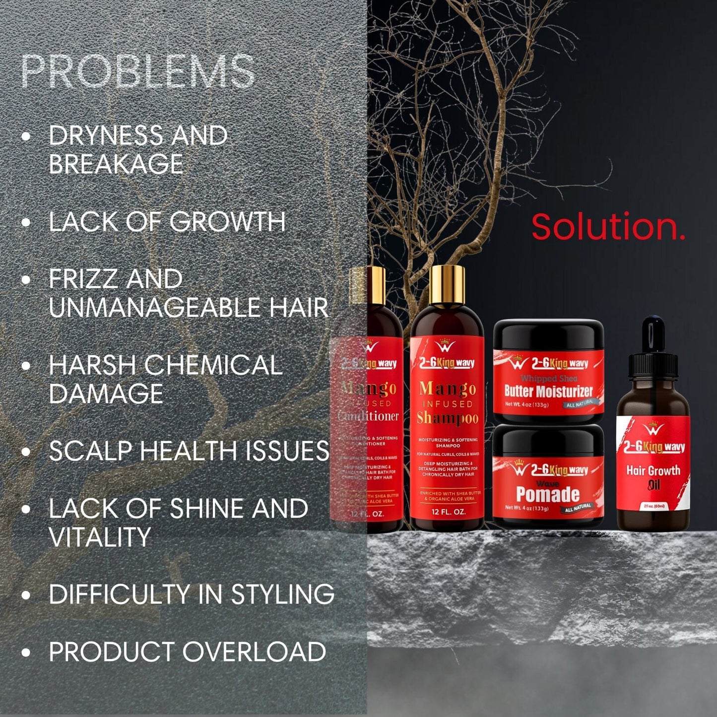 Junkie Pack - Natural Hair Care Essentials Wave Natural Products - Kit 26 King Wavy Merch, LLC 