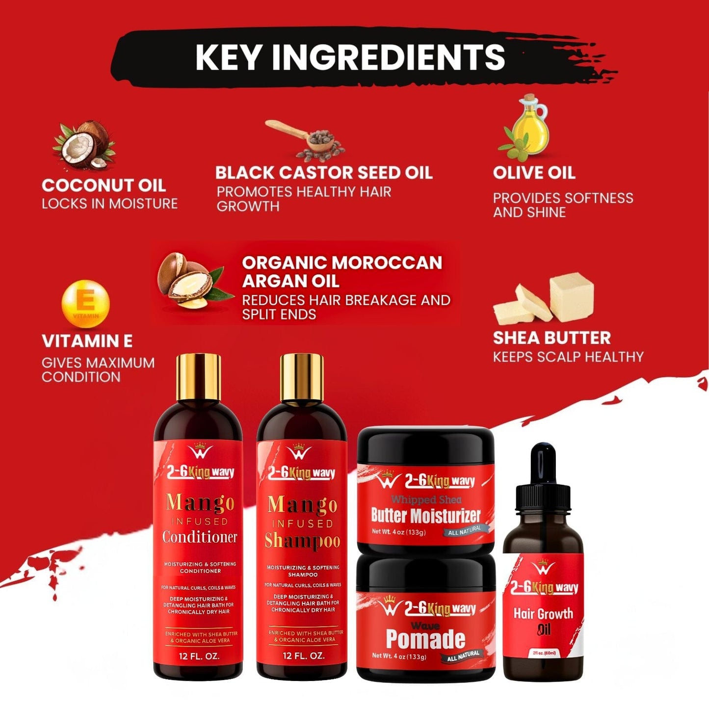 Junkie Pack - Natural Hair Care Essentials Wave Natural Products - Kit 26 King Wavy Merch, LLC 