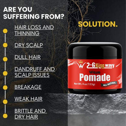 Pomade 4oz Premium Quality Wave Natural Products 26 King Wavy Merch, LLC 