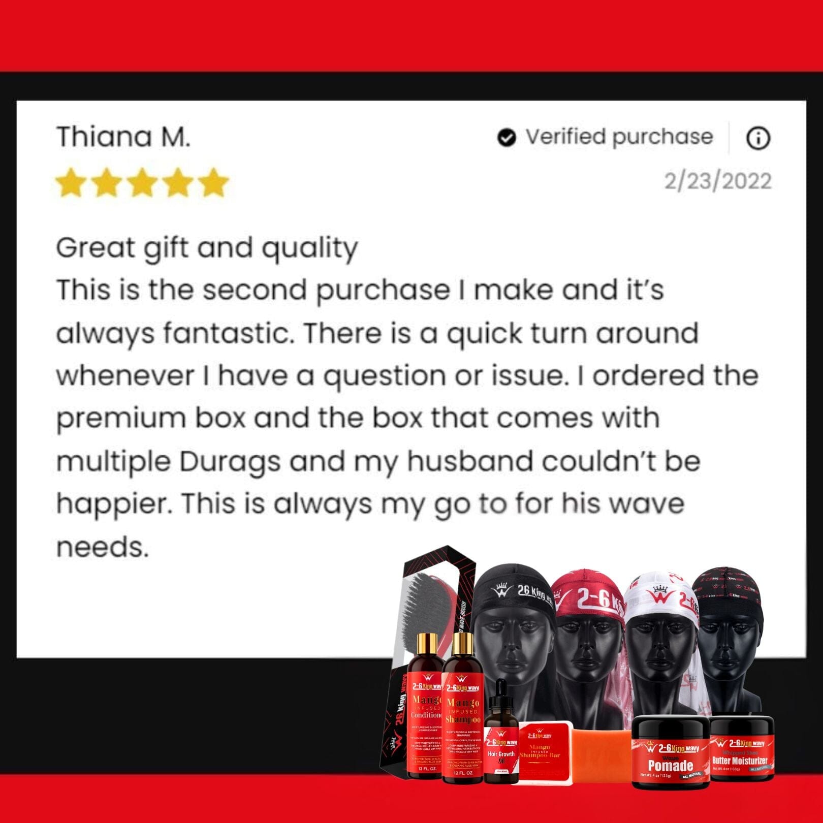 Ultimate 2-6 King Wavy Elite Pack Premium Quality Wave Natural Products 26 King Wavy Merch, LLC 