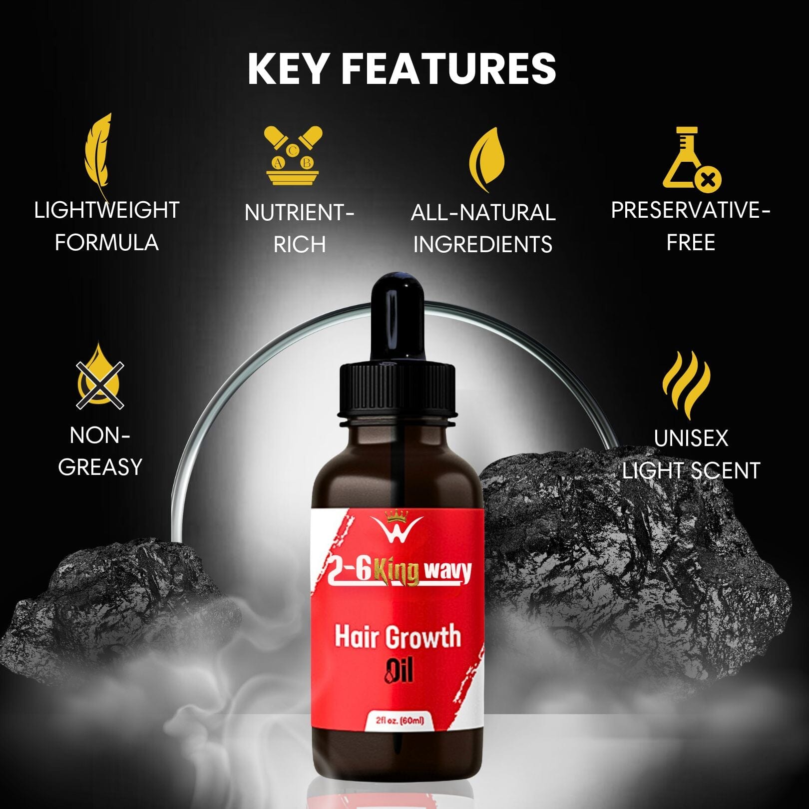 Hair Growth Oil 2oz Premium Quality Wave Natural Products 26 King Wavy Merch, LLC 