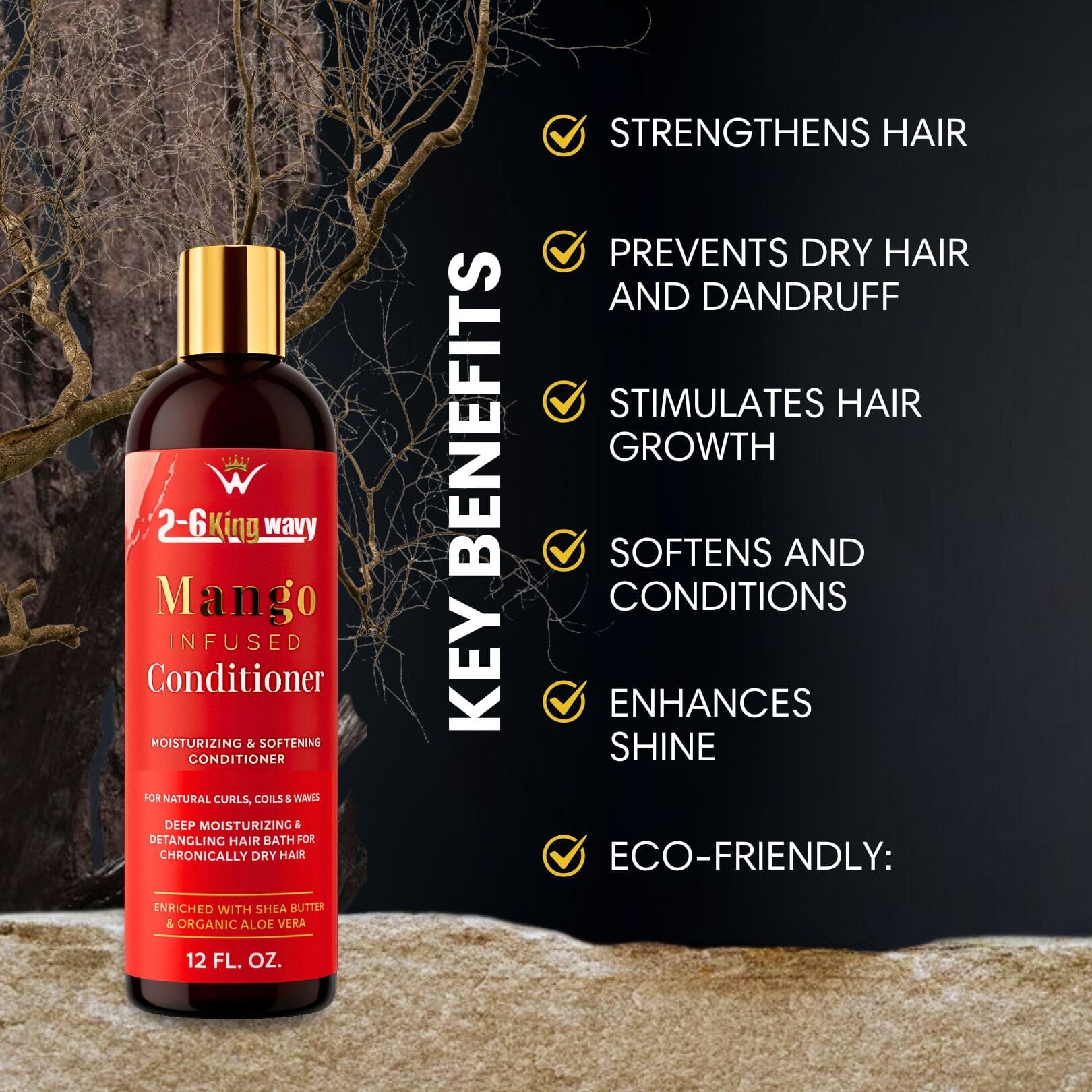 Infused Mango Conditioner (12 FL OZ) Premium Quality Wave Natural Products 26 King Wavy Merch, LLC 