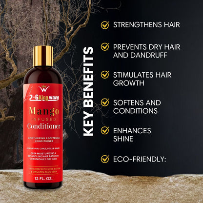 Infused Mango Conditioner (12 FL OZ) Premium Quality Wave Natural Products 26 King Wavy Merch, LLC 