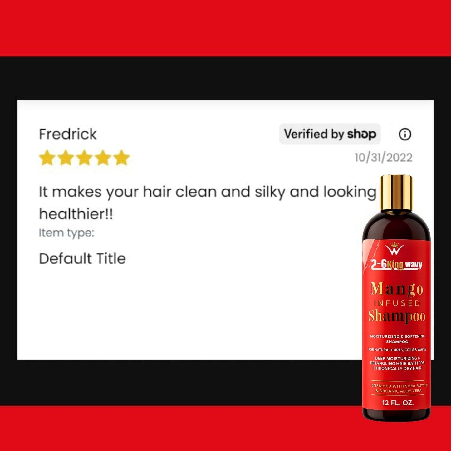 Infused Mango Shampoo 12 FL OZ Premium Quality Wave Natural Products 26 King Wavy Merch, LLC 