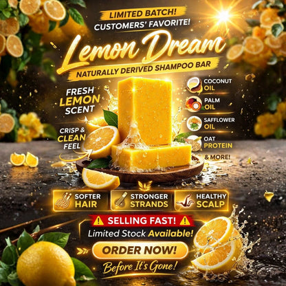 🔥PRE ORDER🔥 Lemon Dream Shampoo Bar Wave Natural Products 2-6 King Wavy Merch 