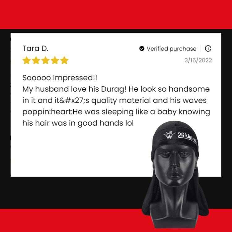 Velvet DuRag's Premium Quality [All Variants] Velvet DuRag 26 King Wavy Merch, LLC 