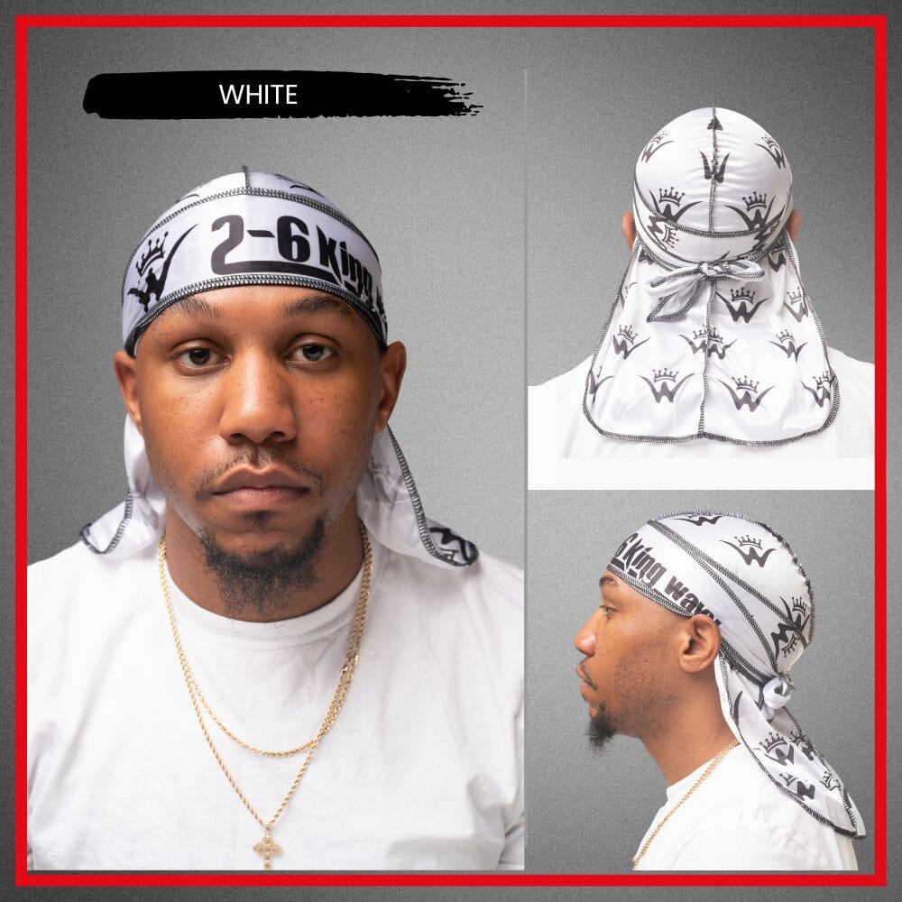 Silk Durag's Premium Quality [All Variants] Durag 26 King Wavy Merch, LLC White 