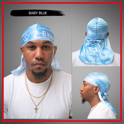 Silk Durag's Premium Quality [All Variants] Durag 26 King Wavy Merch, LLC Baby Blue 