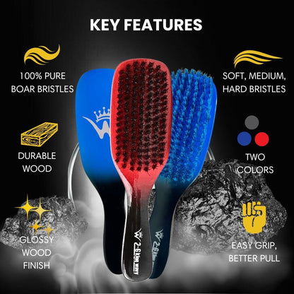 Flat Wave Brush 7 Row Premium Quality [All Variants] Flat Wave Brush 26kingwavymerch 