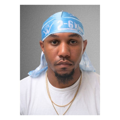 Silk Durag for 360 Waves & Overnight Compression [All Variants] 2-6 Premium DuRag 26 King Wavy Merch, LLC Baby Blue 