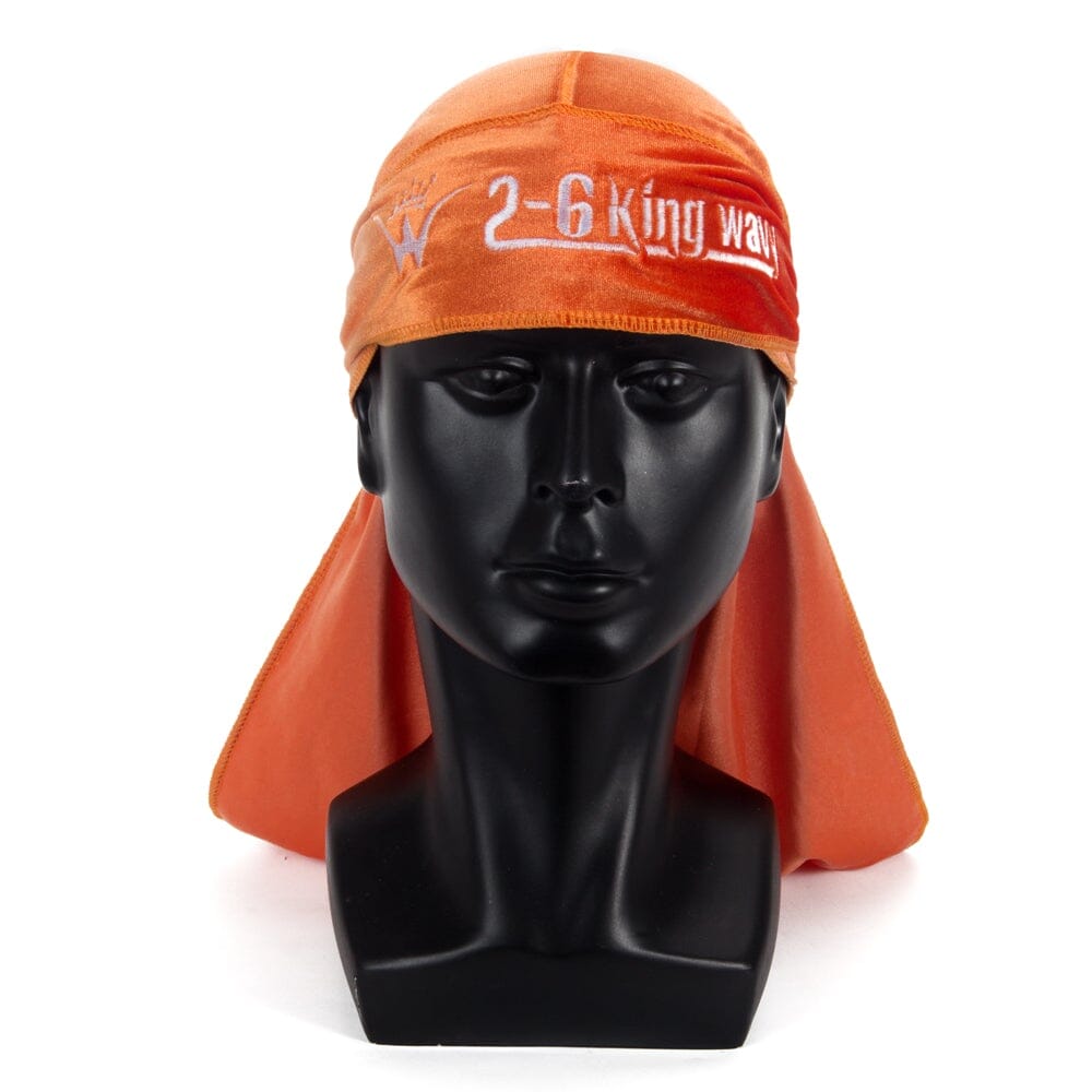 Velvet DuRag Orange Premium Quality Velvet DuRag 26 King Wavy Merch, LLC 