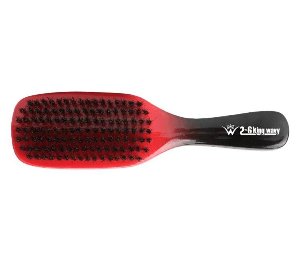 Flat Wave Brush Red Medium-Hard 7 Row Premium Quality Flat Wave Brush 26kingwavymerch 